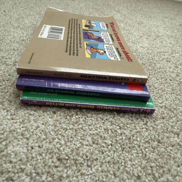 Vintage Garfield Book Lot 3 Comic Strip Paperback Books by Jim Davis 1980s 1990s - Picture 3 of 6